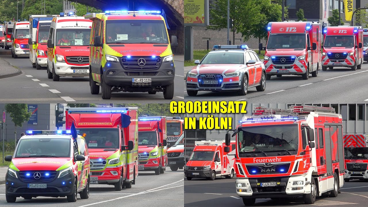 [GRÖßTE EVAKUIERUNG IN KÖLN SEIT DEM 2. WELTKRIEG!] - Einsatzfahrten Bombenentschärfung am 04.06.25
