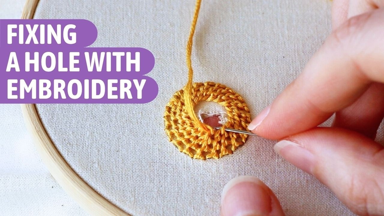 How to Repair a Hole With the Buttonhole Stitch | Visible Mending Embroidery Tutorial