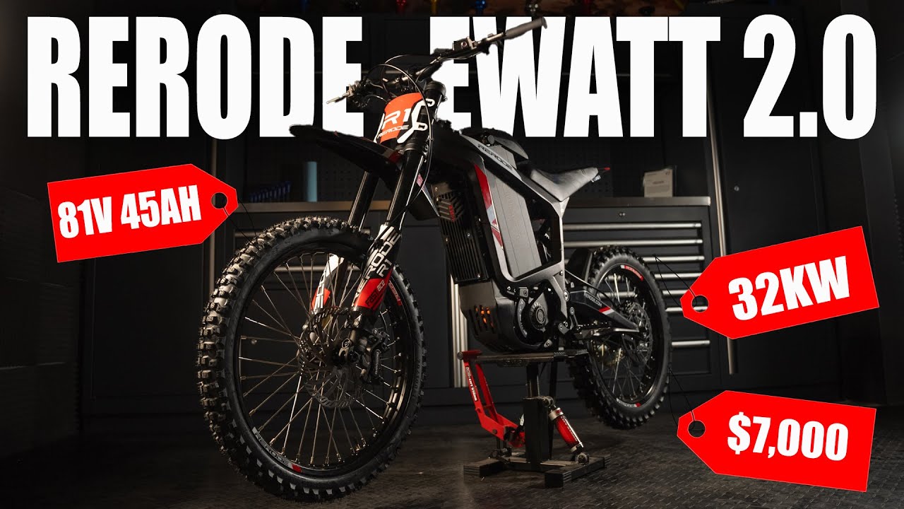 32KW ELECTRIC DIRT BIKE FOR $7,000!! || RERODE EWATT 2 0