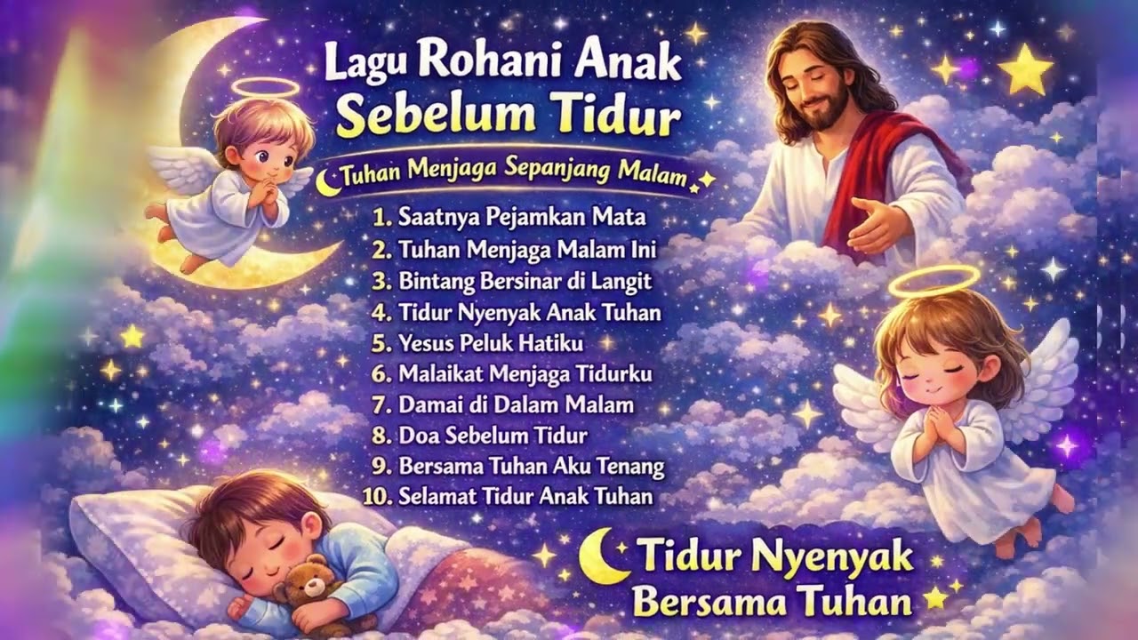 Lullaby Rohani Anak 🌙 Tuhan Menjaga Sepanjang Malam