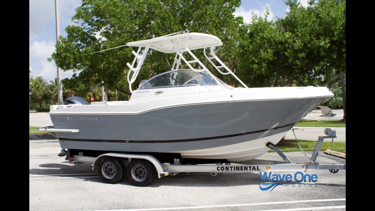 SOLD : 2014 Striper 220 Dual Console - Hard Top - Yamaha 250HP - Warranty - VIDEO TOUR