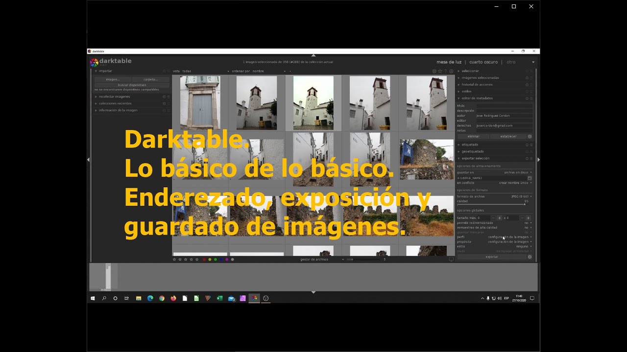 Darktable Edición básica  Exposición básico