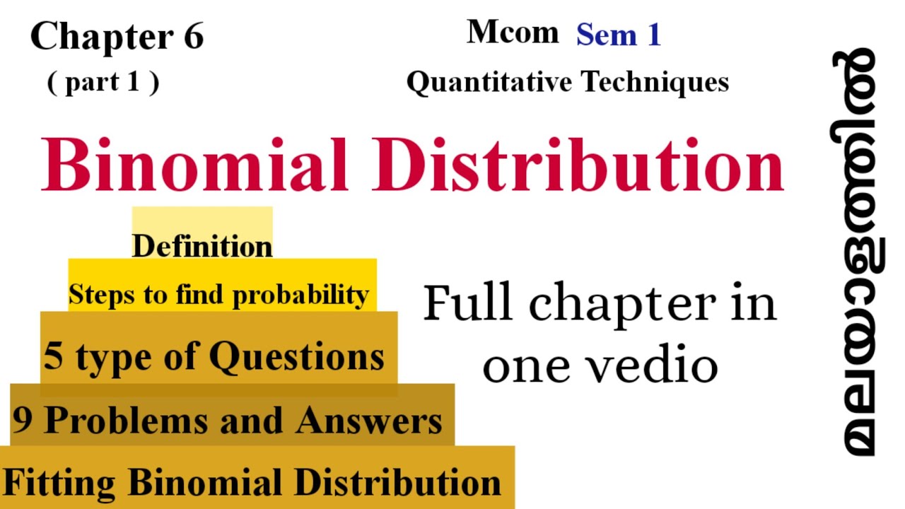 Binomial Distribution/ Mcom/ Quantitative Techniques