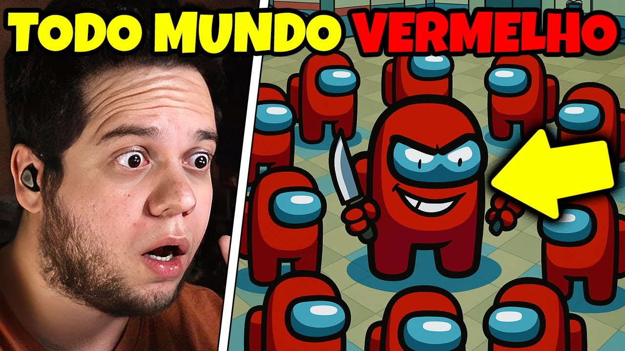 Fui impostor numa partida imposs&iacute;vel! TODOS eram VERMELHO no AMONG US