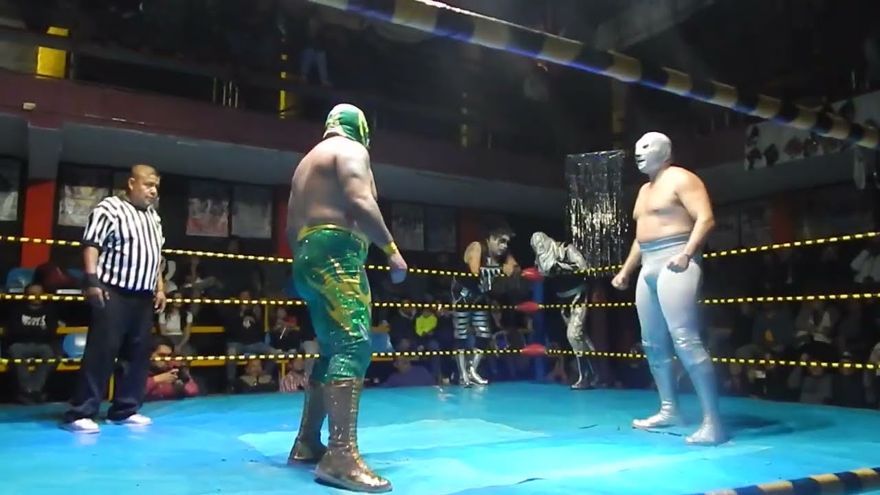 SANTO JR, RAYO DE PLATA JR E HIJO DEL PICUDO vs HIJO DE FISHMAN, DEMENCIA JR Y BLACK EXTREM