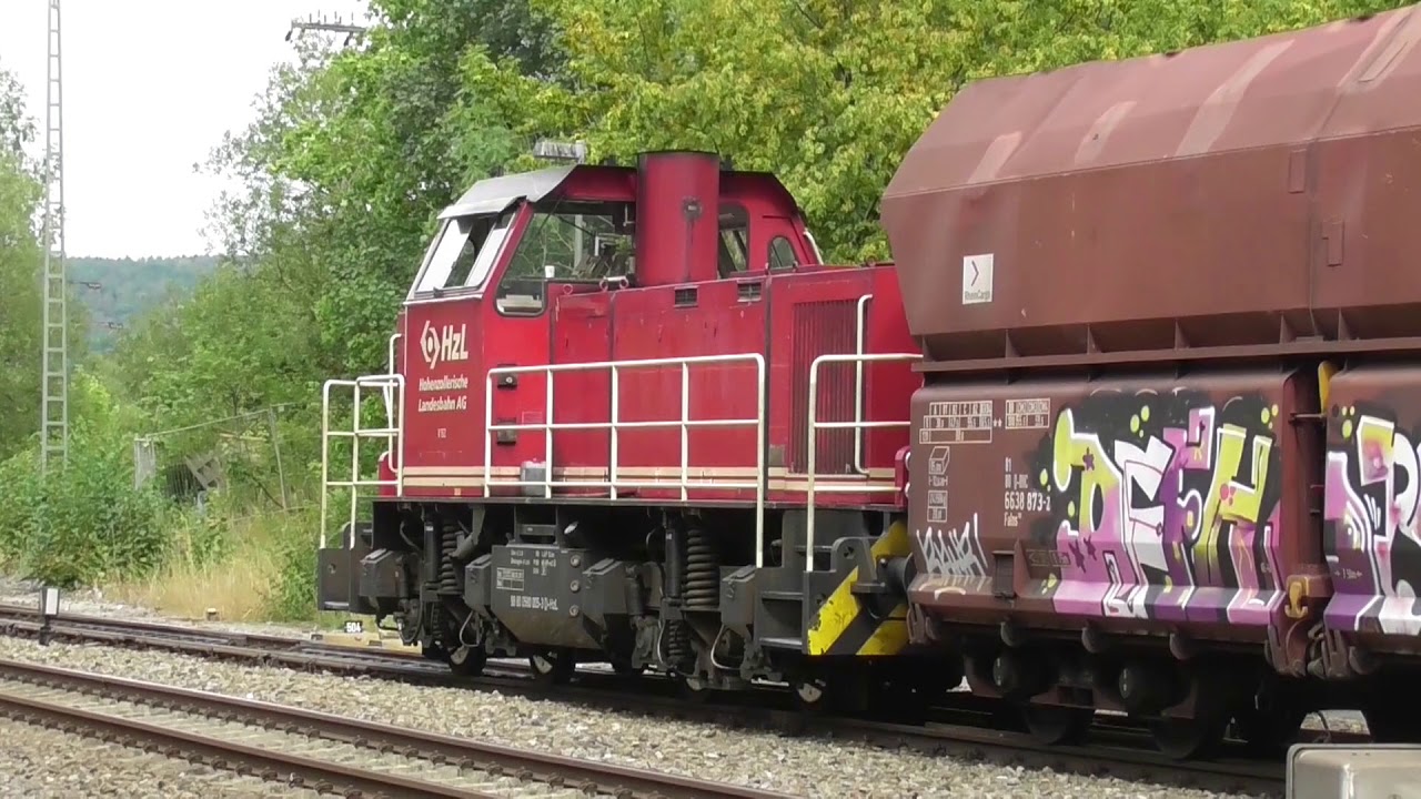Hzl Güterzug der Hohenzollerischen Lasndesbahn in Schelklingen