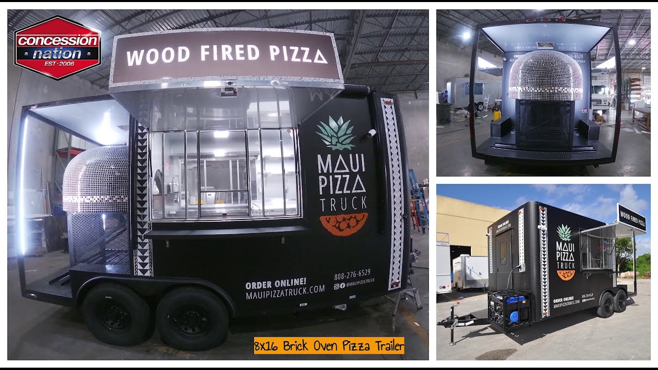 Maui Pizza Truck | 8x16 Brick Oven Pizza Trailer | Concession Nation