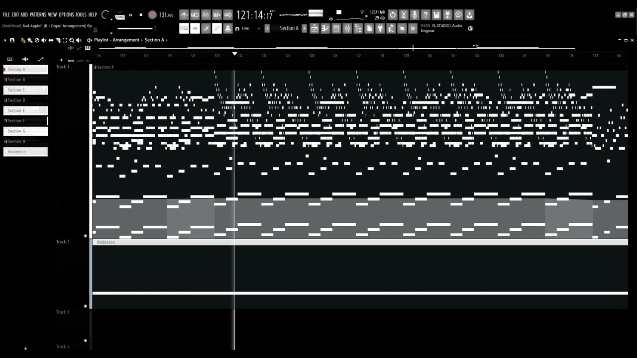 Bad Apple!! (Black Midi Organ Arrangement)