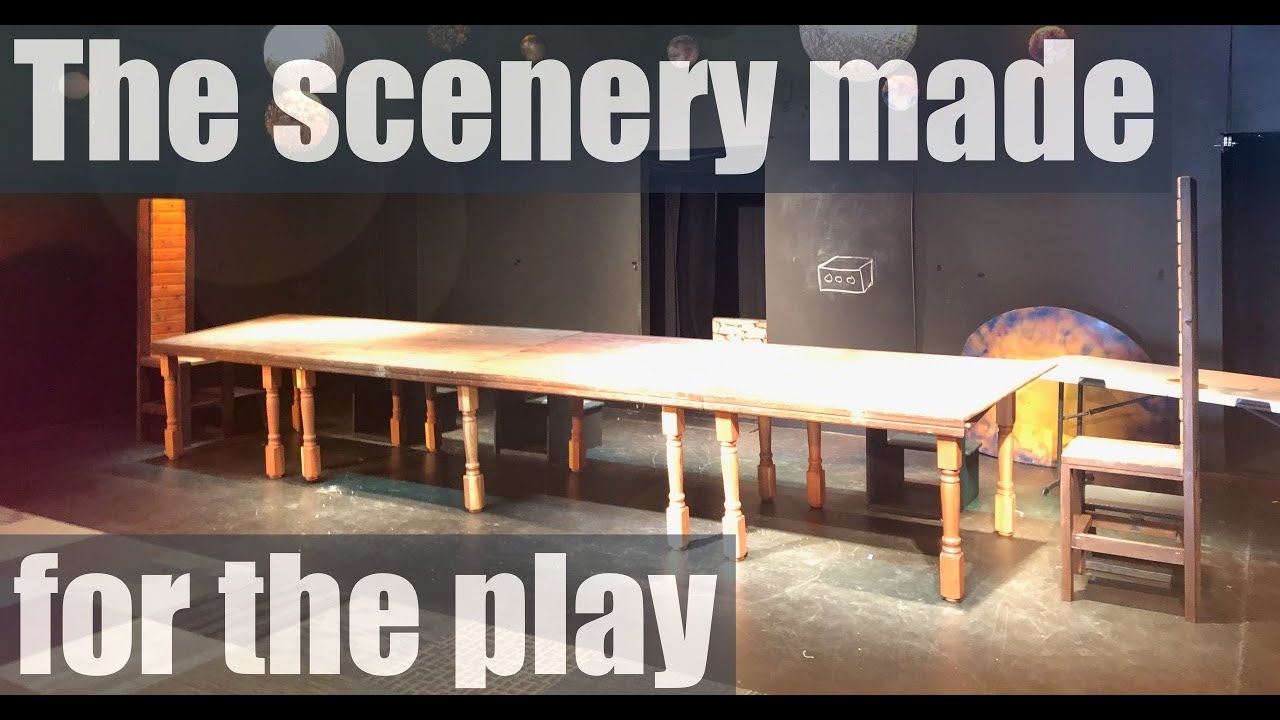 The scenery made for the play 