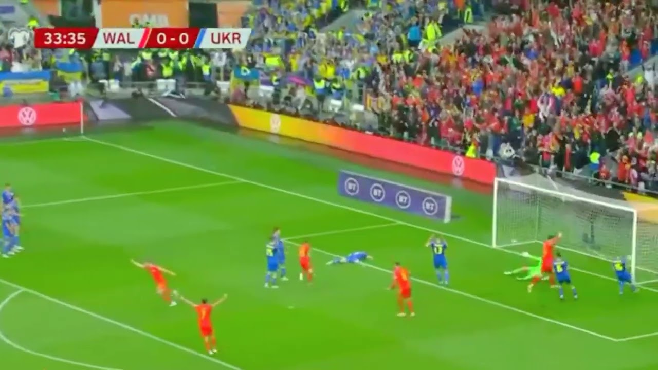 G.Bale Free-Kick Goal Vs Ukraine | World Cup Qualifiers | Wales Vs Ukraine | HD