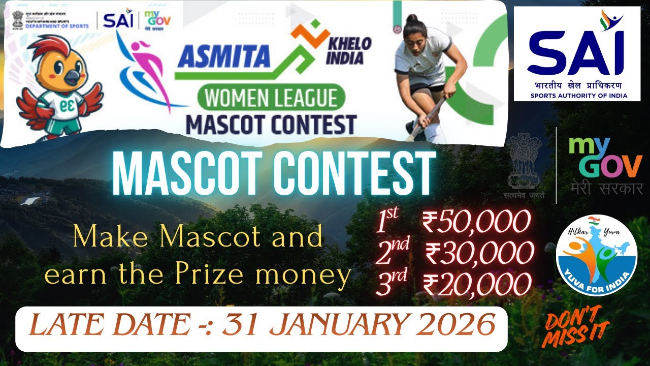 Moscot Contest - ASMITA Khelo India Women League | MyGov | SAI #moscot #india #contentcreator #youth