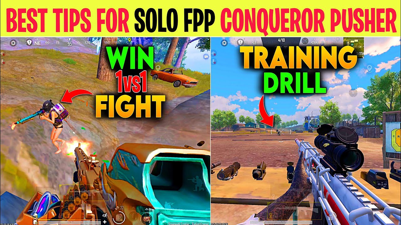 SOLO FPP : 🇮🇳 DAY - 3 😍 Best Tips For Solo Fpp Conqueror Pusher In BGMI 🔥|| Training Drill ✅