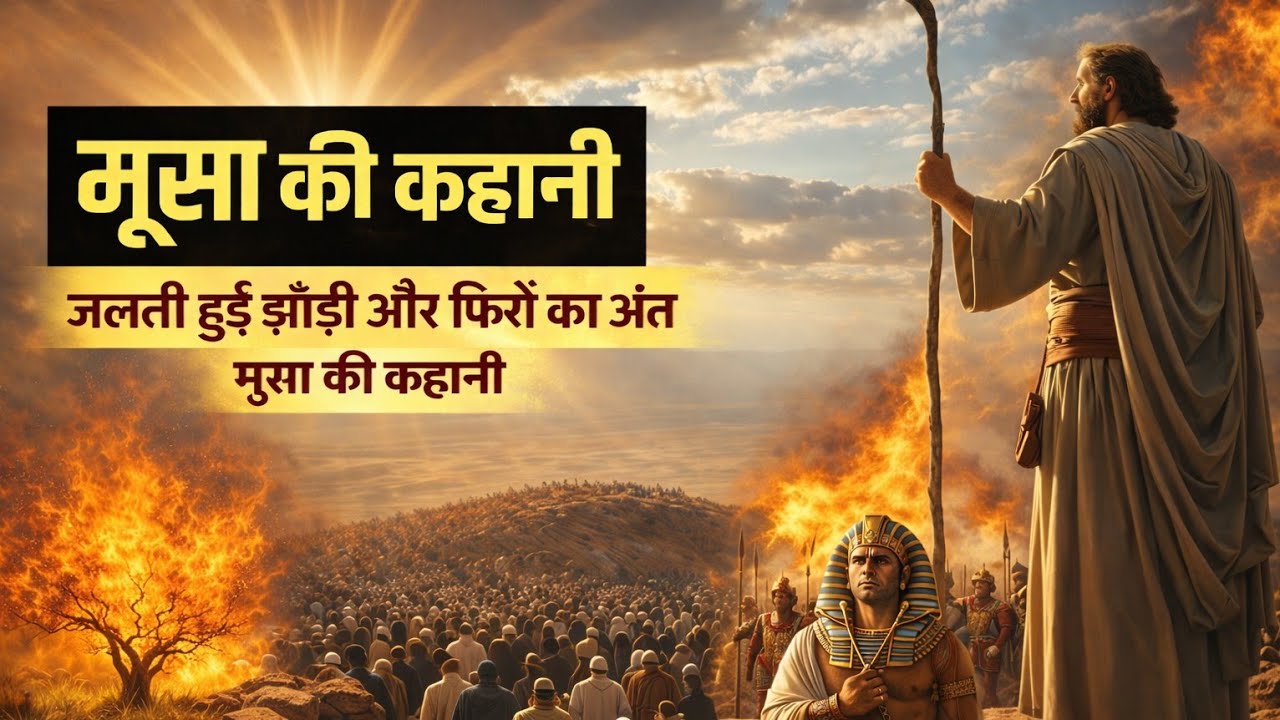 जलती हुई झाड़ी और फिरौन का अंत! मूसा की रोंगटे खड़े कर देने वाली कहानी! मूसा की कहानी! Musa ki kahani