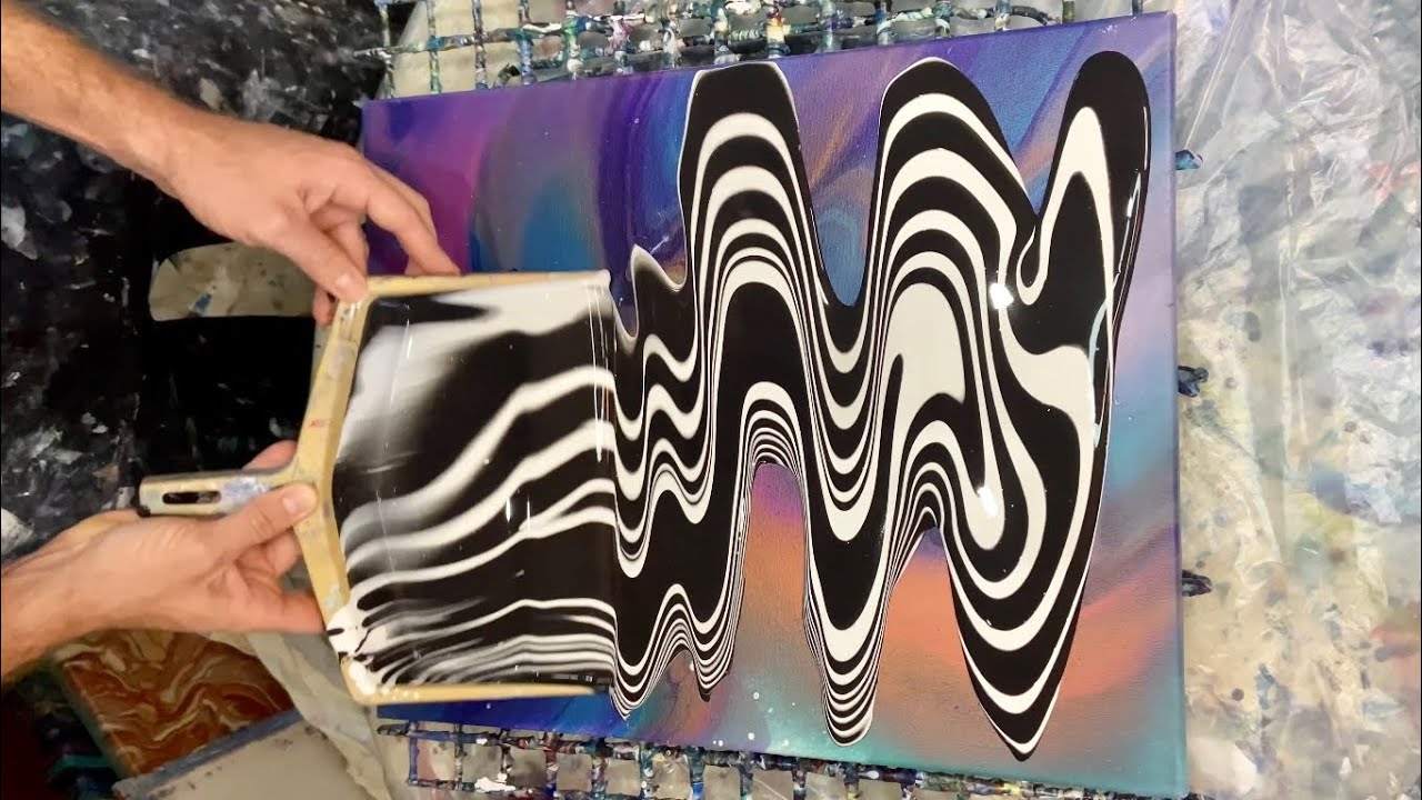 Painting In The Twilight Zone! - Acrylic Pouring!
