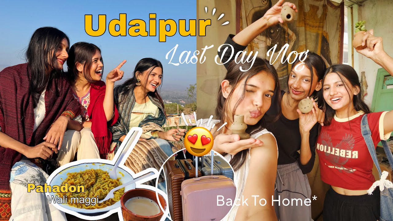 Udaipur Trip❤️ Last Day Vlog✨🫠 | Bahubali Hill Ka Sunrise Dekh Liya☀️🥹