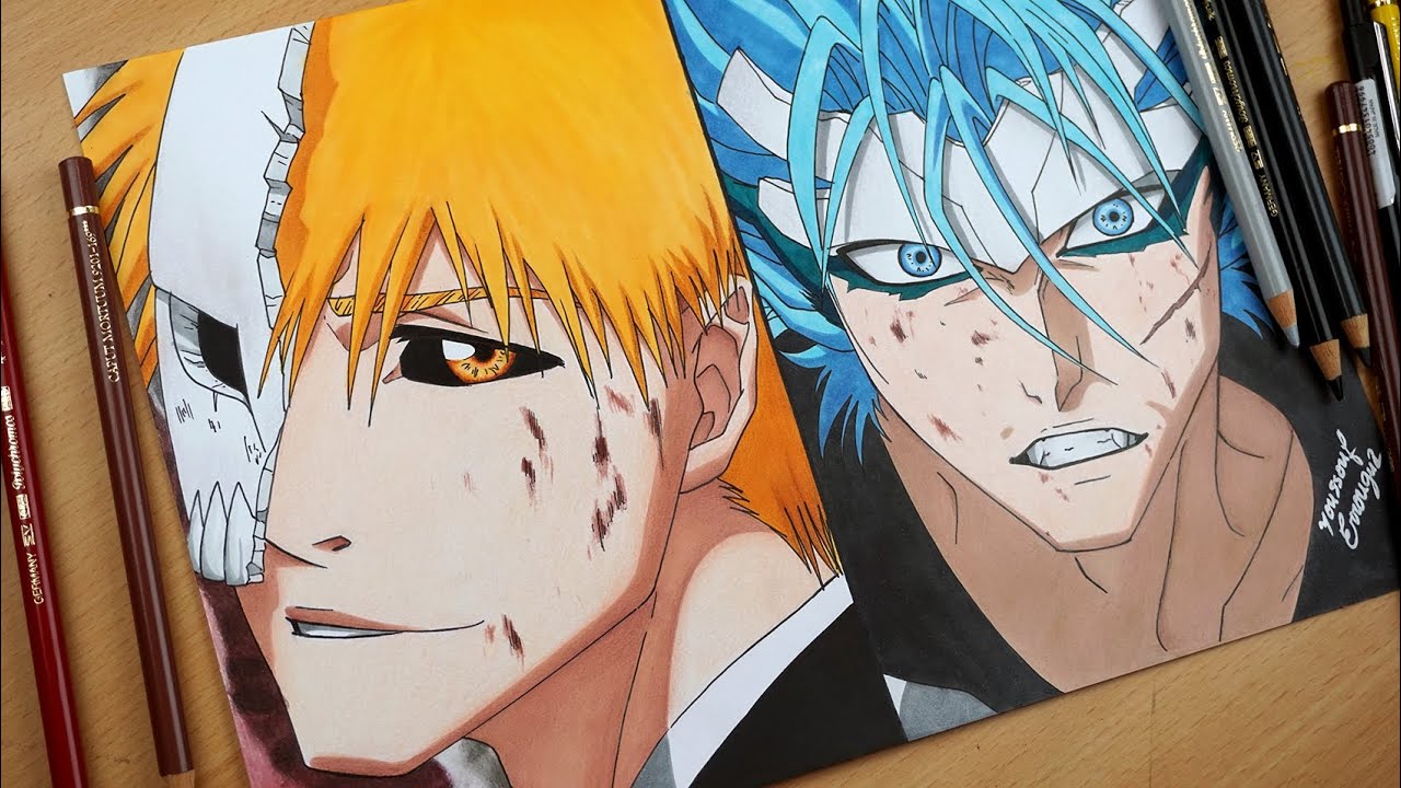 Drawing Ichigo and Grimmjow from BLEACH