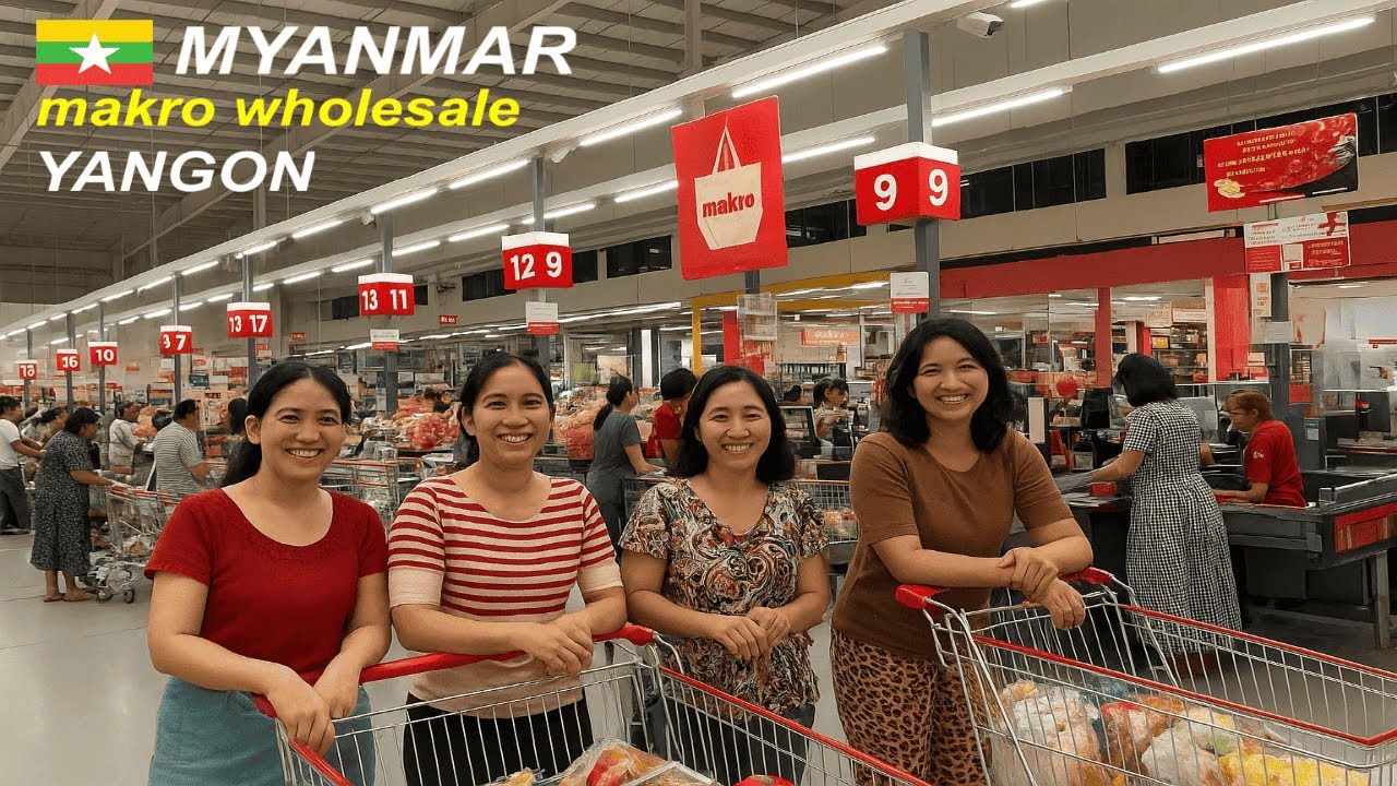 Exploring Makro Wholesale Club Yangon | Inside Tour & Shopping Atmosphere in Myanmar 🇲🇲