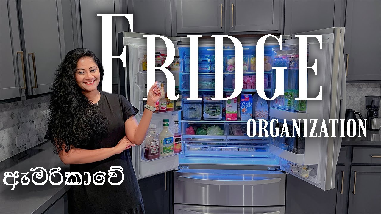 ශීතකරණය පිරිසිදු කර පිලියෙල කරගමු | SATISFYING FRIDGE CLEANING AND  ORGANIZING
