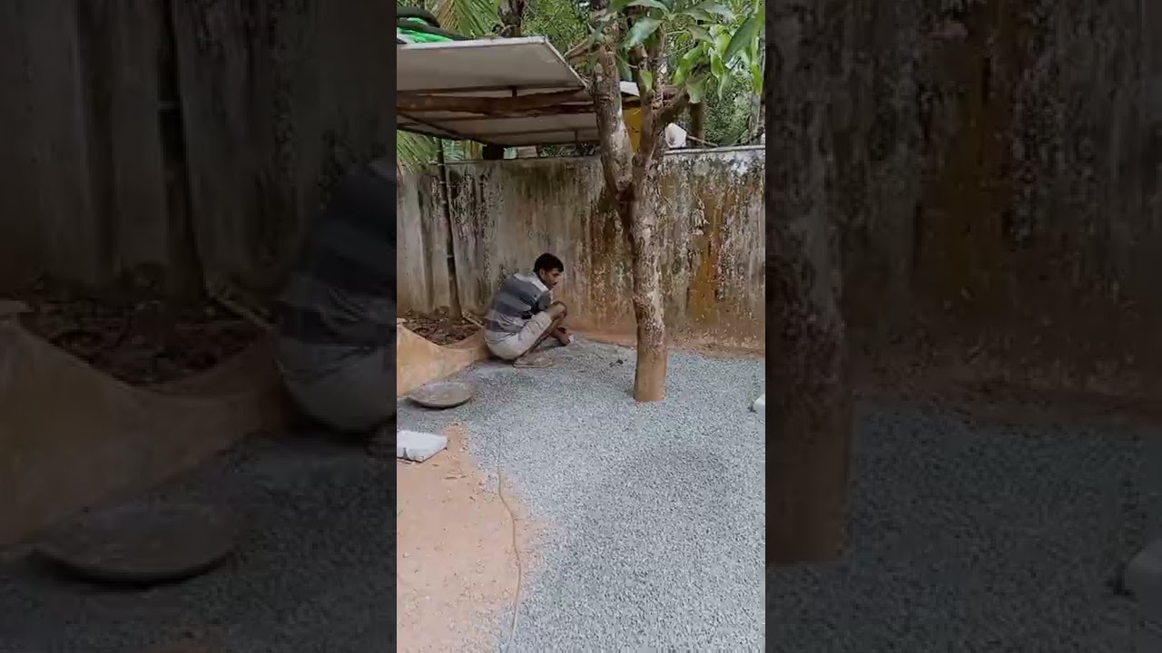 മുറ്റം ടൈൽ വിരിക്കുന്നത് കണ്ടു നോക്കു