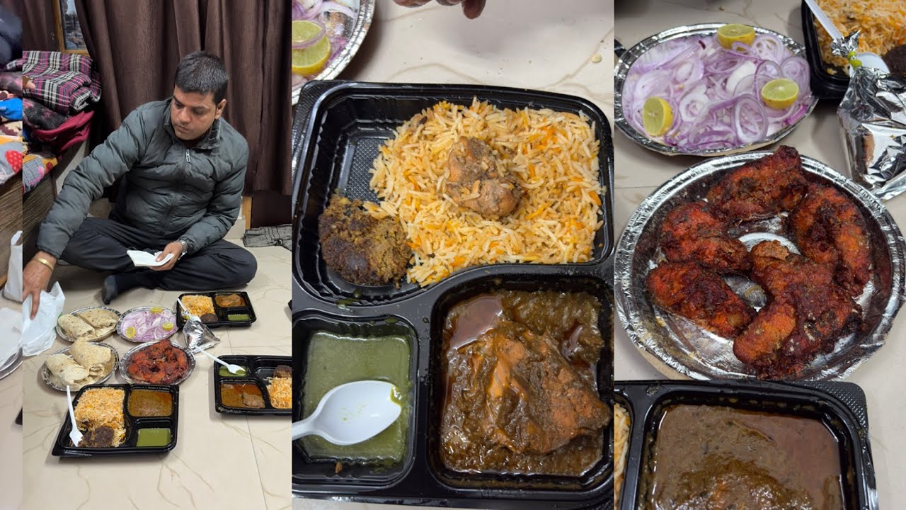 हांडी चिकन / मटन सामी कबाब / चिकन बिरयानी / मछली फ्राई / रुमाली रोटी / 😋👌