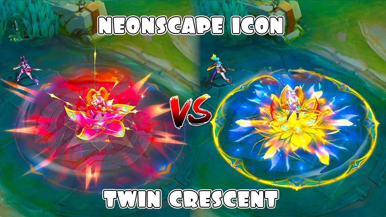 Hanabi Neonscape Icon VS Twin Crescent Skin Comparison