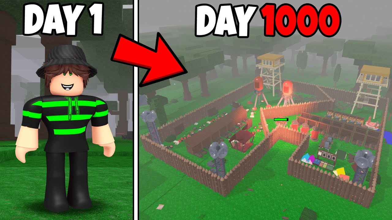 I Spent 1000 Days Building The BIGGEST AFK BASE In 99 Nights In The Forest!