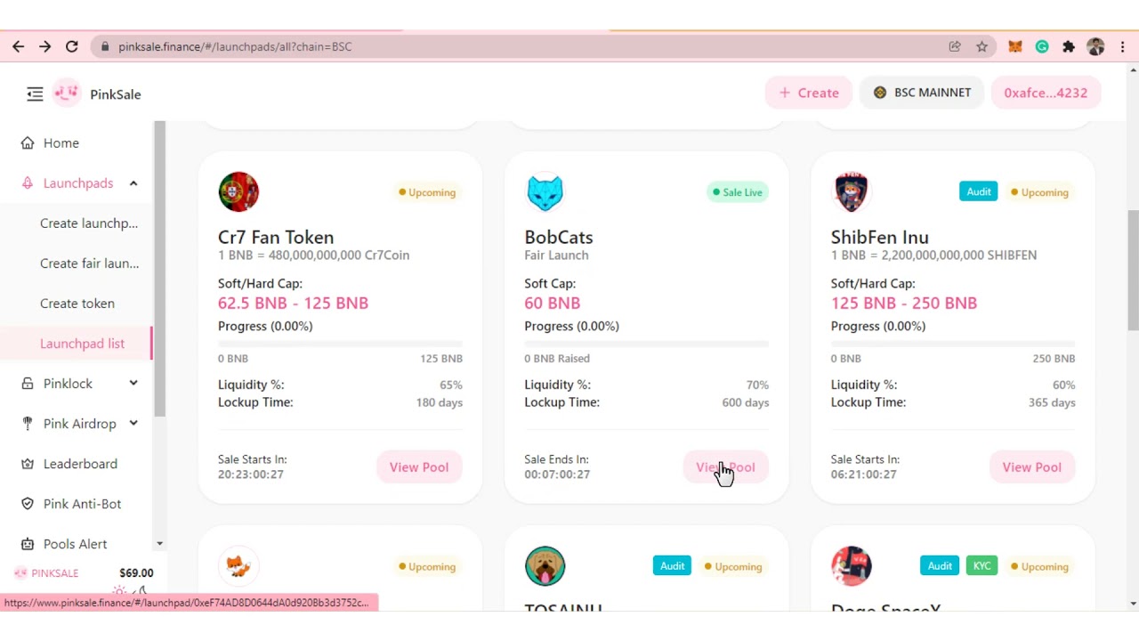 How to buy presale token on pinksale finance