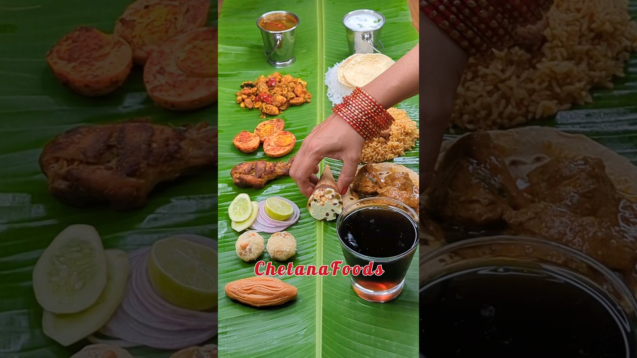 🍗100% Homemade Chicken Feast😋 ur favourite item?🤔 Nonveg Andhra Meals | South Indian Lunch Thali