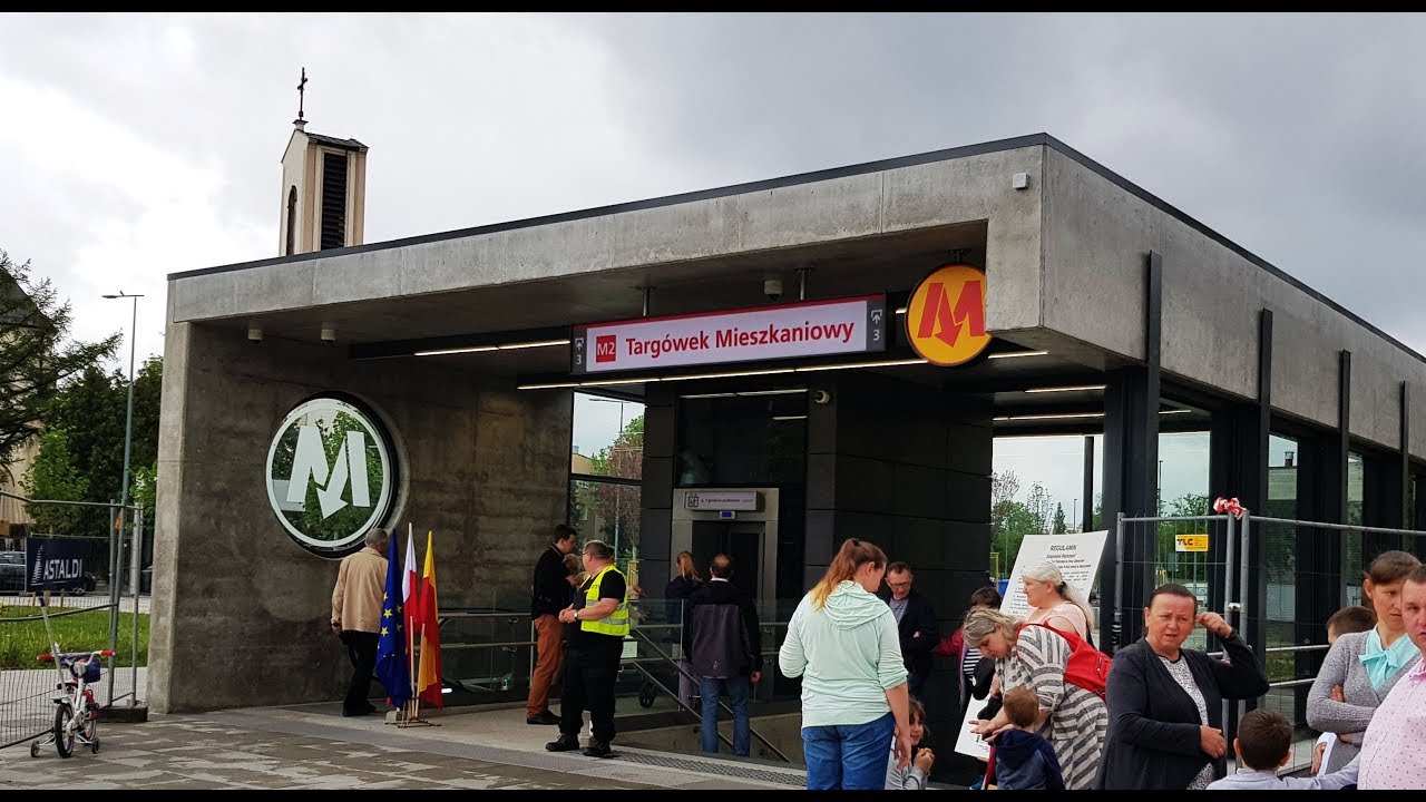 Metro Warszawa M2 Targ&oacute;wek Mieszkaniowy cała stacja gotowa 19 05 2019