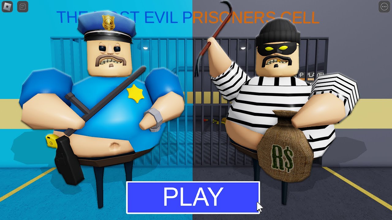 THIEF BARRY Vs POLICE BARRY in BARRY'S PRISON RUN! New Scary Obby (#Roblox)