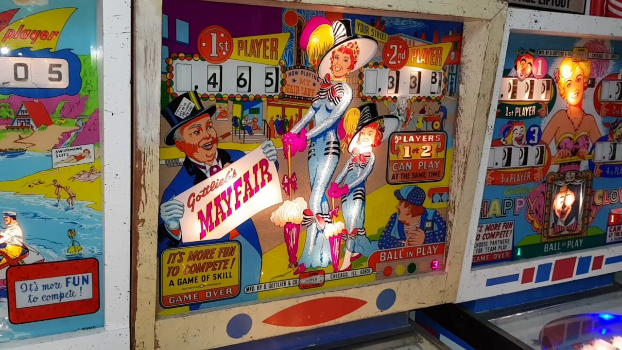 1966 Gottlieb MAYFAIR Pinball Machine In Action