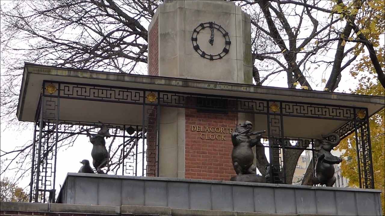 Delacorte Clock Striking 12 at Central Park Zoo, NYC