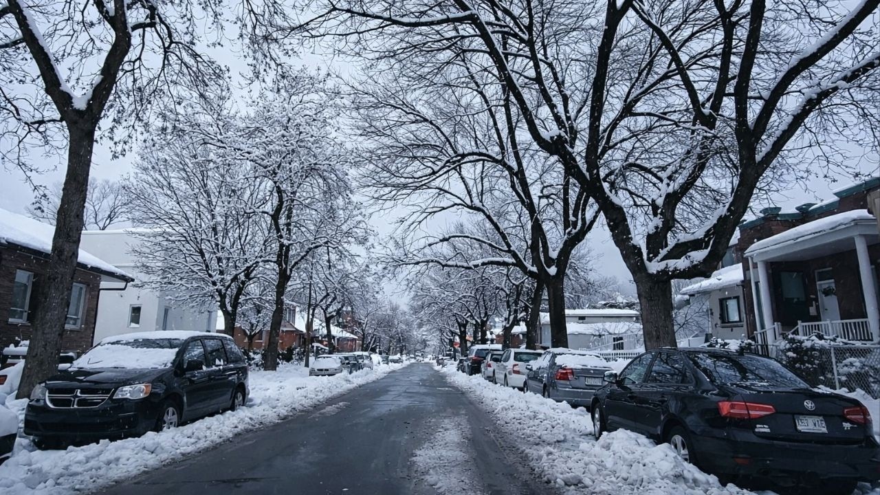 Relaxing Snowy Drive in Montreal, Canada | Neighborhood Streets & Highway