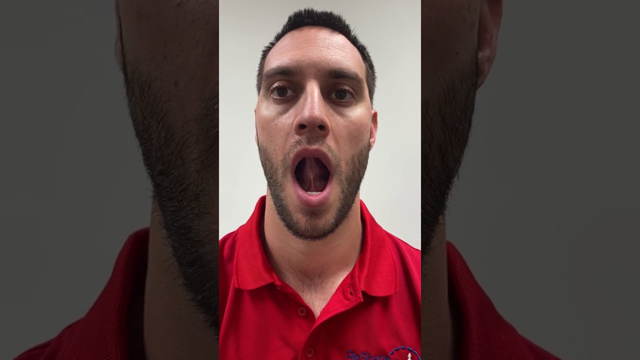 Controlled jaw opening (tongue roof of mouth)