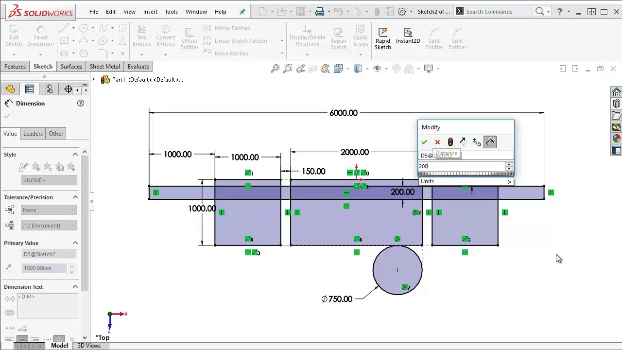 SOLIDWORKS Skeleton Part