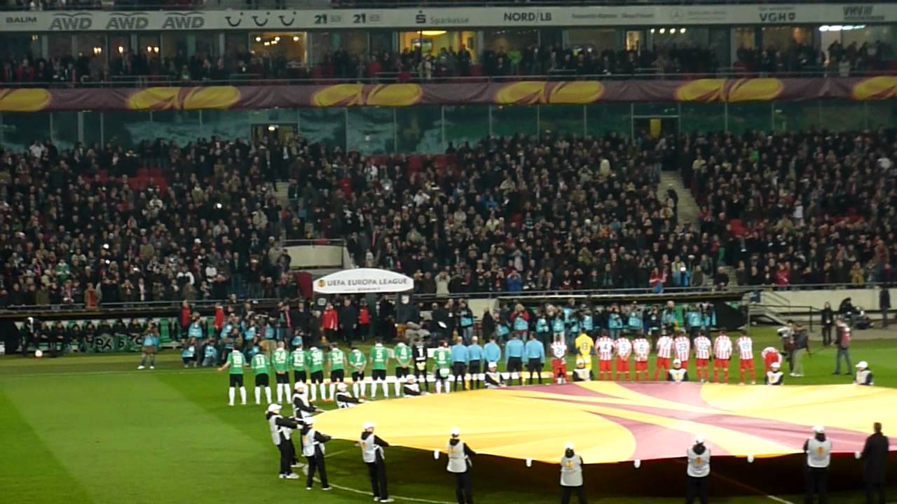 Hannover 96-Atletico Madrid Niedersachsenstadion 05.04.2012 Choreo & Einlauf