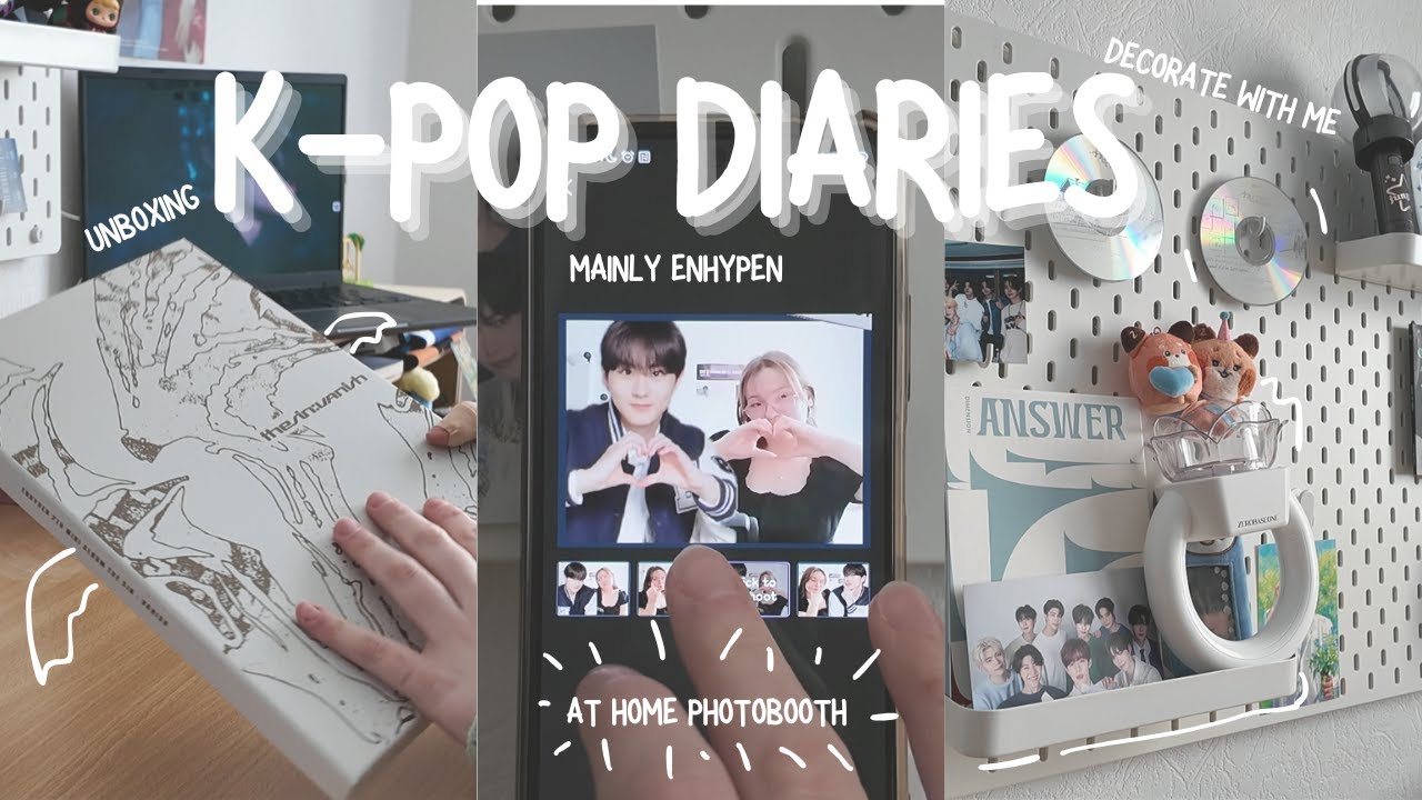 K-POP DIARIES - Unboxing, AT HOME Idol photobooth, decorate my room w/ me (mainly ENHYPEN)