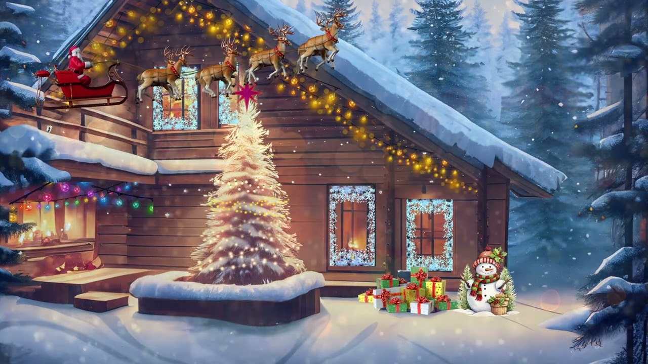 Winter Wonderland: Cheerful Christmas Music | Cabin, Snow, and Festive Joy