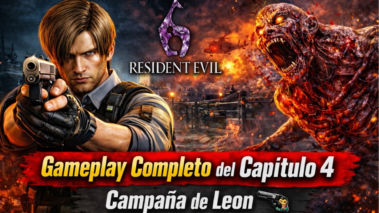 Resident Evil 6 Gameplay Completo del Capítulo 4 – Campaña de Leon 🔫🧟‍♂️