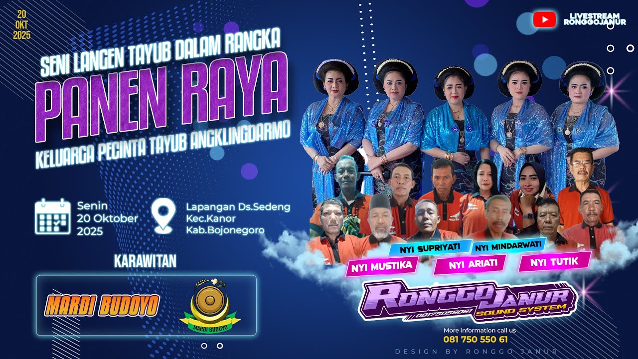 Live Tayub Pecinta Tayub ANGKLINGDARMO Kanor - Nyi Mustika Nyi Mindar Nyi Supri Nyi ariati Nyi Tutik