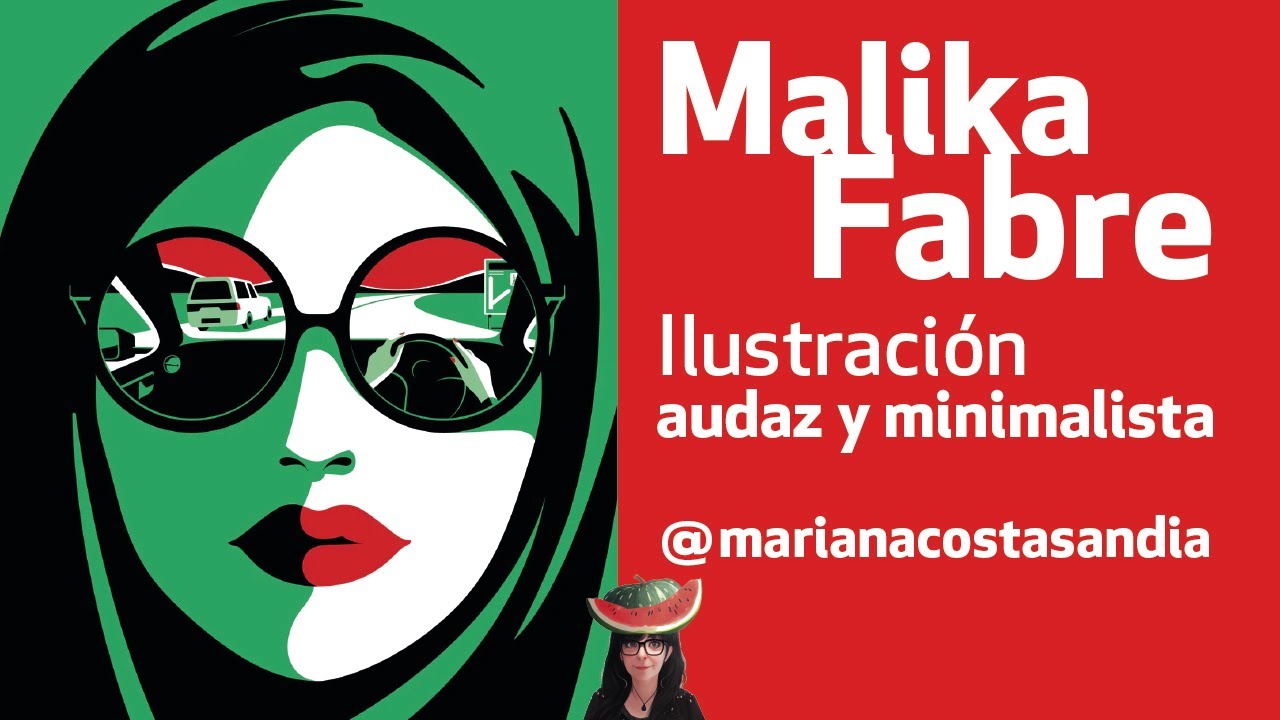 Disfruta la ILUSTRACIÓN🍉 de MALIKA FABRE ¡audaz y minimalista!