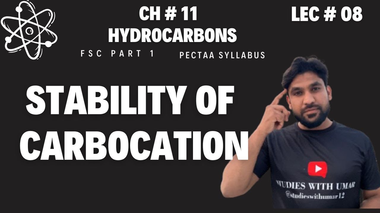 Stability of Carbocation | Hydrocarbons | 11th Class Chemistry | PECTAA New book 2025 | Urdu/Hindi