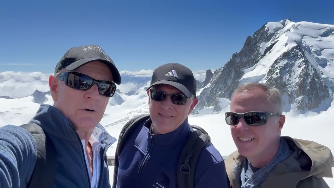 With Jerry Wragg and Rick Holland on the Mont Blanc in France