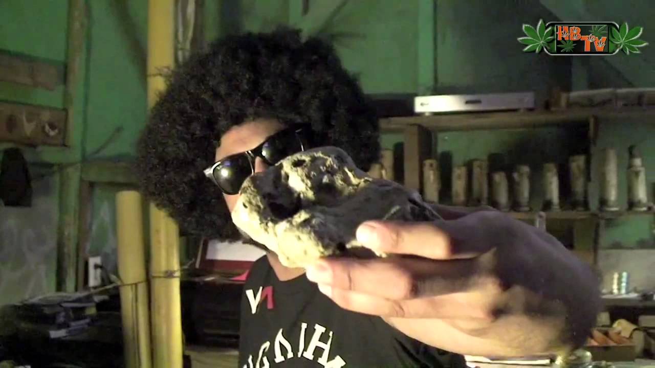 Master Bong - Marijuana in Hawaii Home Made Lava Rock Pipe