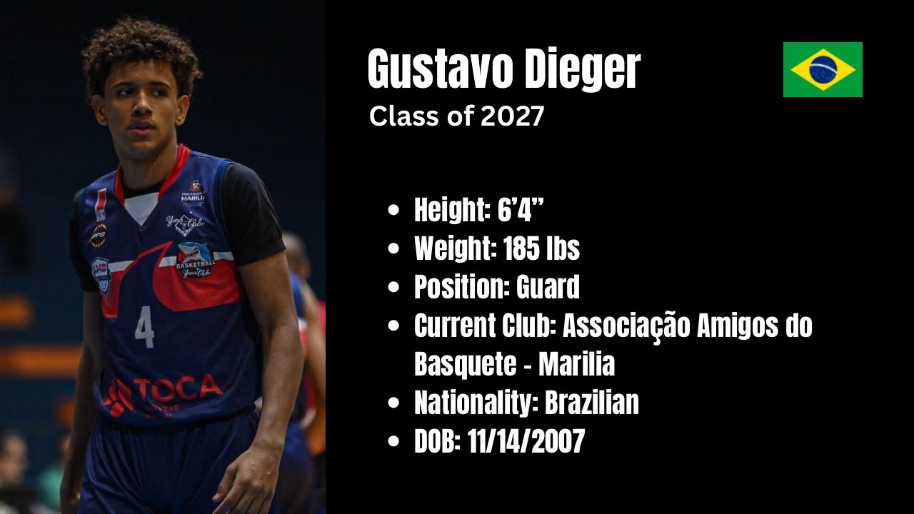 Gustavo Dieger - 6&rsquo;4&rdquo; 2027 Guard