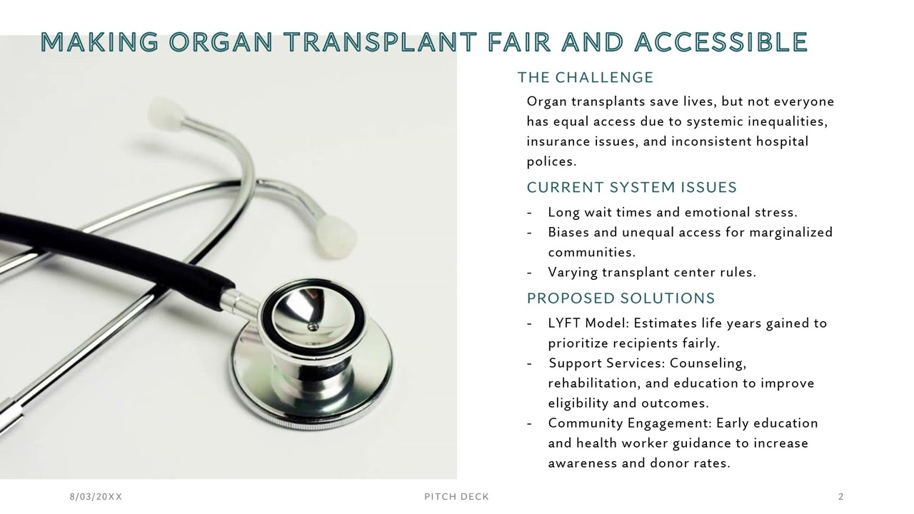 Recipient Selection for Organ Transplant presentation