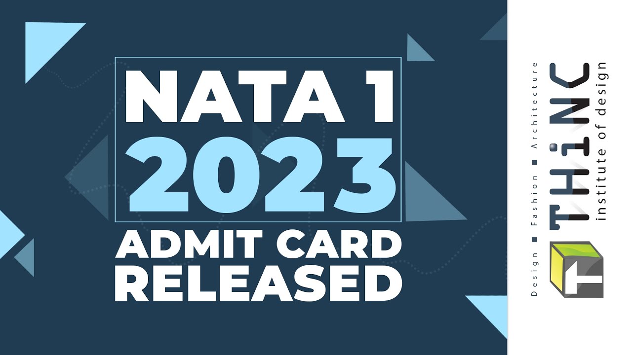 NATA 1 B.ARCH 2023 ADMIT CARD RELEASED | NATA 1 ARCHITECTURE | NATA ENTRANCE EXAM #nata2023 #nata