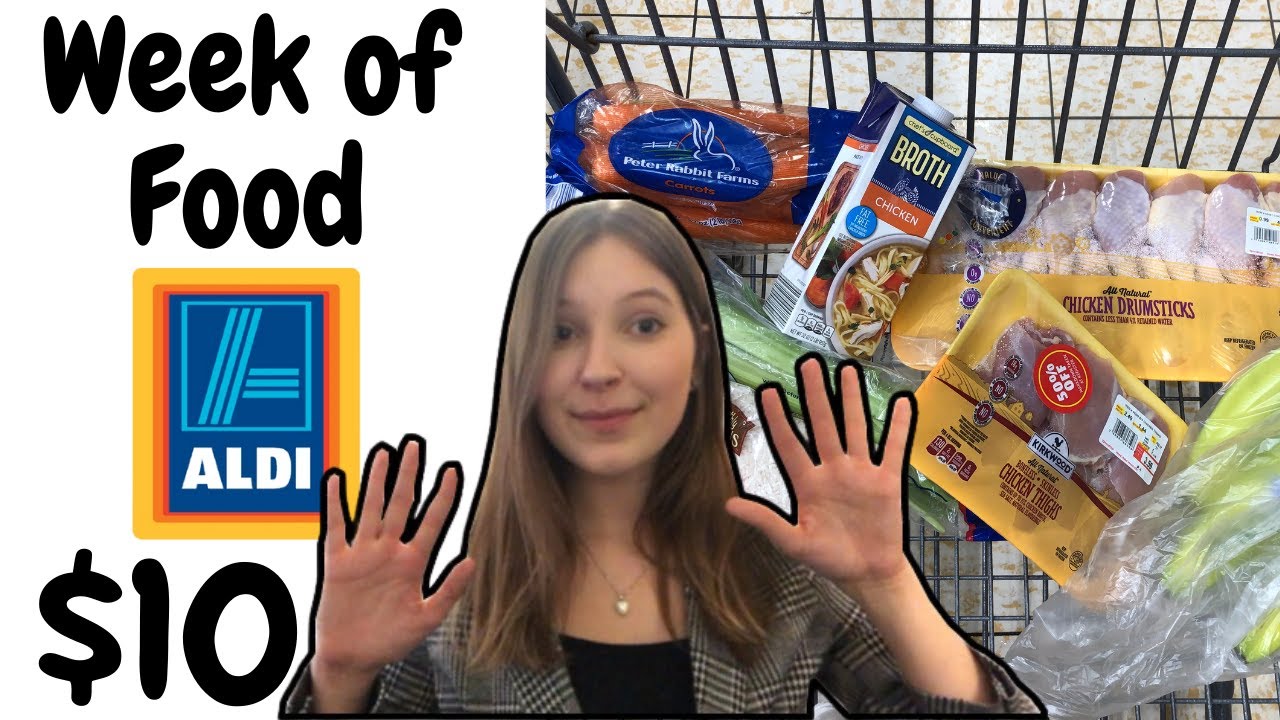 How to EAT for $10 a Week! Aldi $10 Grocery Haul + Meal Prep!