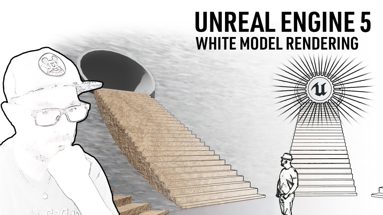 Unreal Engine 5 White Model Rendering Material for Arch Viz