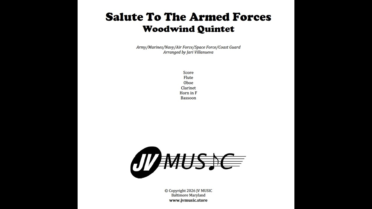 Salute To The Armed Forces for Woodwind Quintet With Space Force